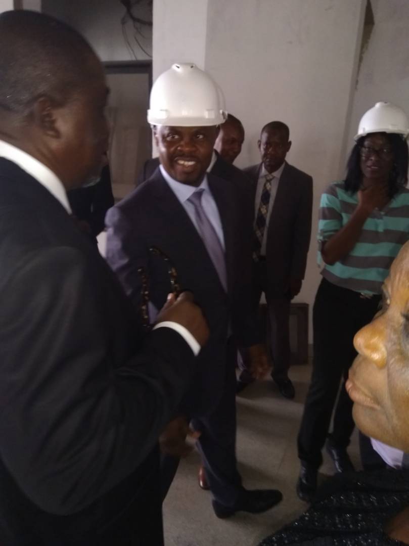The inspection of the NICN permanent court complex by the committee on on-going projects in the Judiciary - Headed by Hajiya Rakiya Sarki Ibrahim ( MON), Thursday 10th May, 2018.